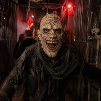 Masque intégral en latex réaliste de zombie, drôle et amusant, pour adulte, avec peau froissée et design de dents à bouche ouverte, pour Halloween, vente en gros, usine OEM
