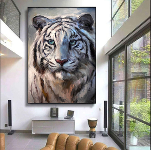 <span class=keywords><strong>Peinture</strong></span> à l'huile peinte à la main d'un <span class=keywords><strong>tigre</strong></span>, art moderne, 20 m, décoration d'intérieur - Product Image 2