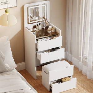 Rắn sồi bàn trang điểm Scandinavian Vanity bàn với mềm-đóng ngăn kéo hạt gỗ tự nhiên - Product Image 3