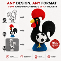 2028 Peluche Coq du Portugal, Thème Football Européen Personnalisé, Vente en Gros OEM ODM, Jouet en Peluche, Mascotte de Football, Cadeau