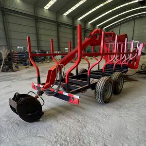Remorque en <span class=keywords><strong>bois</strong></span> hydraulique de débardeur de quadruple de transporteur d'exploitation <span class=keywords><strong>forestière</strong></span> d'atv de forêt de Offre Spéciale avec le tracteur de crochet de crochet de crochet - Product Image 3