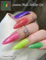 Glitter Sequins Buildering Gel Vernis Wholesale Diamond Reflective Nail Extension Gel Polish