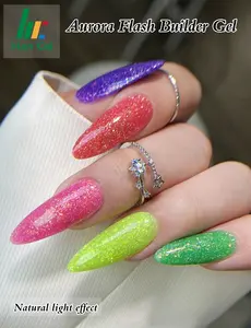 Glitter paillettes Buildering Gel vernice all'ingrosso diamante riflettente estensione per unghie smalto