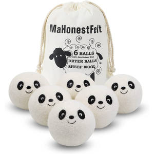 Boules de <span class=keywords><strong>feutre</strong></span> 100 % laine de Nouvelle-Zélande pour sèche-linge, 6-10 cm, couleur et logo personnalisables, vente en gros - Product Image 3