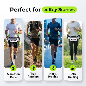 Cinturón Porta-Dorsal Personalizado de Poliéster Elástico para Maratón, Multifuncional, Ligero, Resistente, Cinturón de Fijación de Dorsal para Competición - Product Image 2