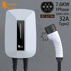 เครื่องชาร์จรถยนต์ไฟฟ้า Feyree New 7KW สำหรับใช้ในบ้าน AC 230V 32A ปรับกระแสได้ ชนิด Type2 แบบติดผนัง สำหรับใช้ภายในอาคาร - Product Image 1