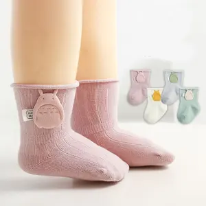 Kustom Set kaus kaki anti selip lembut nyaman lucu kartun berjalan boneka bayi kaus kaki 3D