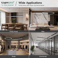 Nouvelle arrivée, luminaire linéaire en cristal architectural LED, connexion sans soudure, 110 lm/W, 3 CCT réglables, luminaire suspendu pour escalier, design exquis