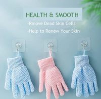 Gants exfoliants pour le bain - Gants exfoliants allongés et grands pour la douche, le spa, le massage