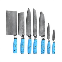 Couteau de chef en acier Damas VG10 à 67 couches, couteau de boucher pour la cuisine domestique, couteau à découper, couteau utilitaire, couteau à fruits avec manche en résine