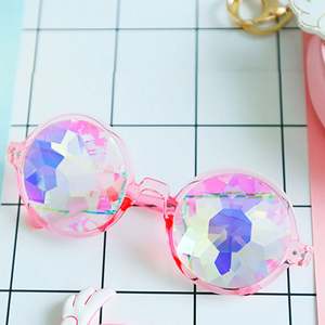 Gafas de Sol Personalizadas con Logotipo, Gafas de Fiesta Redondas con Lentes Prismáticas Psicodélicas, Gafas de Sol Caleidoscopio para Hombre y Mujer - Product Image 4