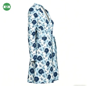 Abito a V con Stampa Floreale Personalizzata, Vestito Incrociato con Cintura e Spalline - DONGGUAN HOUSON FACTORY - Product Image 2