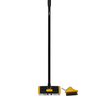 Brosse de désherbage télescopique en fil métallique Brosse de désherbage pour fentes de jardin 3 en 1