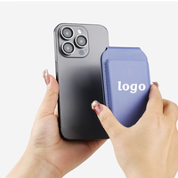 Étui de téléphone magnétique en cuir PU de luxe avec logo personnalisé d'usine, porte-cartes, sac à cartes, compatible avec plusieurs marques d'iPhone