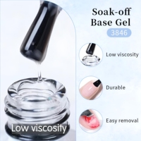 Gel de base et de finition pour ongles 15 ml, marque privée, gel de base caoutchouc, vernis à ongles UV Soak Off, sans résidu, haute brillance, personnalisation OEM du logo