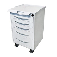 Armoire de rangement moderne à 5 tiroirs pour clinique, meuble d'outillage en résine robuste, mobilier de laboratoire mobile personnalisé, armoire dentaire