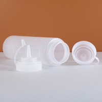 Offre Spéciale Bouteille Souple en Plastique LDPE Qualité Alimentaire de 4/8/12/16/24/32oz avec Embout Fin Long pour Emballage de Salade, Sauce, Confiture, Lotion
