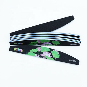 Ziri Chất Lượng Cao Dùng Một Lần Nửa Mặt Trăng Màu Đen Hàn Quốc Giấy nhám Móng Tay Tập Tin Màu Sắc Không Thấm Nước In Ấn Hai Mặt Emery Logo Riêng - Product Image 2