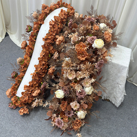 Arrangements floraux personnalisés pour l'automne, designs floraux bruns, décorations de fond de scène pour événements, décorations de mariage, arrangements floraux pour allées