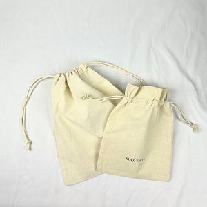Wholesale Personalized Cotton <b>Drawstring</b> Bag White Cotton <b>Drawstring</b> <b>Pouch</b> With String and Custom Logo - Product Image 5
