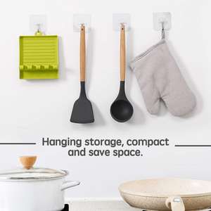 Poggiautensili da cucina in Silicone con gocciolatoio per utensili multipli poggia cucchiaio resistente al calore mestolo portautensili <span class=keywords><strong>Organizer</strong></span> - Product Image 4