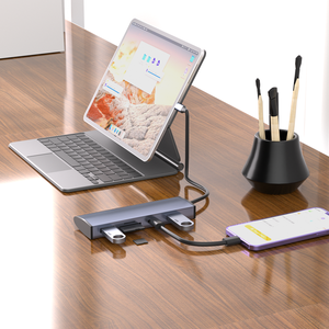 Ultra Slim Aluminium <strong>Type</strong> <strong>C</strong> to 5 in 1 USB-<strong>C</strong> Docking Station with SD/<strong>MMC</strong> TF Card <strong>Reader</strong> Data Transfer USB <strong>C</strong> HUB in Stock - Product Image 4