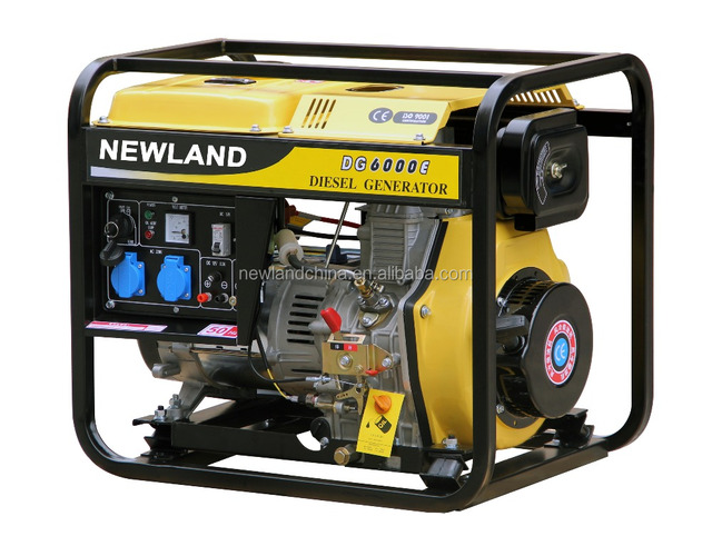 NEWLAND Portable Open Type 6kw 6kva 6.5 Kva 6.5kva Electric Start Diesel Generator
