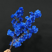 Décoration de plafond, branche de fleurs de cerisier orange dense, arche de mariage pour hôtel, utilisation en extérieur et pour les fêtes, fleur de cerisier artificielle
