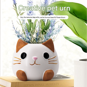 Kotak Keramik Penyimpanan Abu Jenazah Hewan Peliharaan Kucing Anjing, Urne Funeraire Pour Chien Chat - Product Image 1