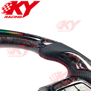 พวงมาลัยรถยนต์แบบคาร์บอนไฟเบอร์ LED สำหรับ Cadillac CTS CTS-V Coupe 2008-2014 รุ่นสั่งทำพิเศษ สำหรับ ATS ATS-V XT6 XTS - Product Image 2