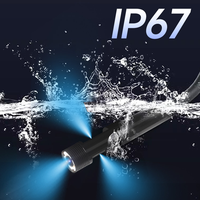 Endoscope industriel à triple objectif avec écran IPS 5 pouces, caméra d'inspection HD pour égouts, affichage en écran partagé, 8 LED, étanche IP67