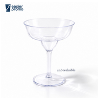 Vente en gros de gobelets à margarita en plastique de 10 oz, verres à margarita en acrylique transparent pour les mariages et les fêtes