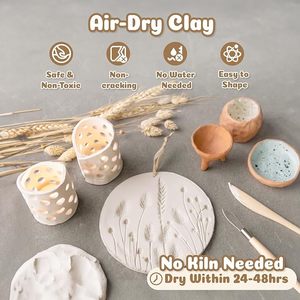 XinyiArt Custom 1kg Air Dry Modeling Clay Kit Home DIY Kit Clay Pottery Air Dry Clay Kit for Adult and Beginner - Product Image 5