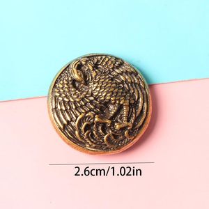 Zytpanvm PC Vintage Brass Phoenix Totem Conch Rivets Spiral Decorative <b>Metal</b> Hardware Special For DIY Leather <b>Wallet</b> Making Acce - Product Image 3