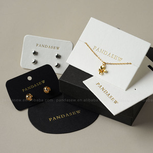 PandaSew Custom Logo Printing Cardboard Paper Hanging Earring Ring Cards Necklace <strong>Jewelry</strong> <strong>Packaging</strong> and Display Card - Product Image 4
