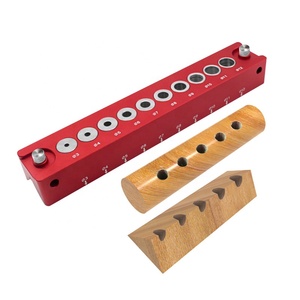 Gabarit de goujon de trou de poche pour le travail du bois Guide de perçage vertical à centrage automatique localisateur de trou de poinçon en alliage d'aluminium bricolage charpentier OEM - Product Image 4