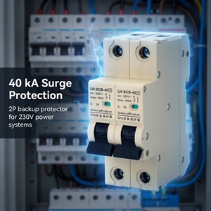 LEIHAO T2 Surge Protector Durable 230V 40KA AC 2P SPD Circuit Breaker SCB Surge Protective Device Power Solar System