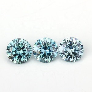 Moissanita multicolor <span class=keywords><strong>verde</strong></span> claro forma redonda color <span class=keywords><strong>verde</strong></span> azul - Product Image 1