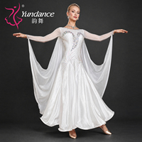 Robe de danse de salon personnalisée Yundance B-26133, robe de compétition professionnelle en strass pour la danse standard, la valse et le tango, pour les spectacles sur scène