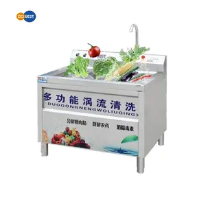 S/S residue filter vegetable vortex wash machine industrial vegetable washing machine automatic vegetable wash machine