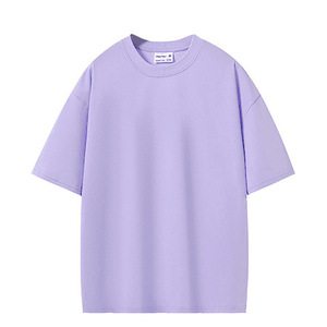 Camiseta de Manga Corta para Hombre, Tejido Jersey de Doble Hilo, 220g, Transpirable, Cuello Redondo, Color Sólido, Algodón Puro, Estilo Casual - Product Image 5
