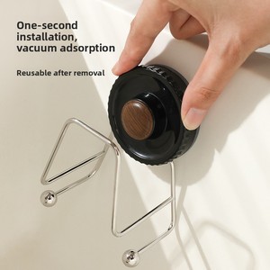 Suction Cup Sponge Drain Rack No-Drill Kitchen Cover Steel Wool Storage Wall-Mounted <b>Hook</b> <b>Shelf</b> Single - Product Image 1