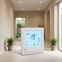 Termostato Digital Programable WIFI RS485 para Ventiloconvector Cuadrado AC819F, 220V, Diseño Moderno, PC+ABS Ignífugo, para Viviendas y Apartamentos