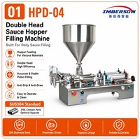 Machine de remplissage pneumatique à double buse 25ml-1000ml, remplisseuse quantitative semi-automatique pour Ketchup, pâte de piment et sauces visqueuses