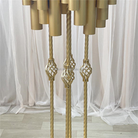 Support à fleurs en fer de luxe LEXI, centre de table pour mariage, taille et couleur personnalisables, 50x110cm