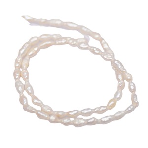 Perles de culture d'eau douce Keshi naturelles de Zhuji, non nucléaires, baroques, irrégulières, blanches, semi-finies, pour collier femme, vente en gros DIY - Product Image 5