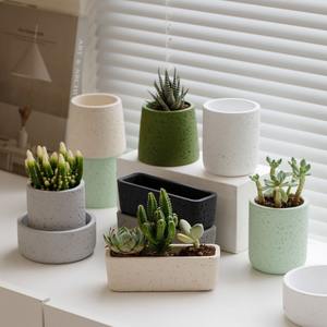 Recipiente de Cemento Mate Estilo Bohemio para Velas y Aromaterapia, Taza para Cera, Maceta Vacía para Rellenar con Cera - Product Image 4