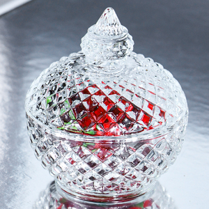 Elegant Fashion Wholesale Household Wedding Accessories Kitchen Glass Candy Box Food Home <strong>Decor</strong> Storage <strong>Jar</strong> - Product Image 1
