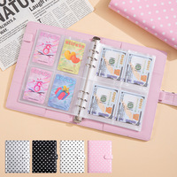 Carpeta de Anillas A5 de Cuero PU con Diseño de Puntos y Logotipo Personalizado, Cubierta para Cuaderno, Organizador Impermeable, Agenda para la Escuela y Oficina