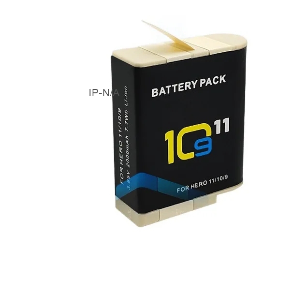 Hero 10 2000mAh Rounded Camera Battery for <strong>GoPro</strong> Hero 10/9 <strong>Black</strong> CE Certified 3.8V-7.4V 12-Month Warranty